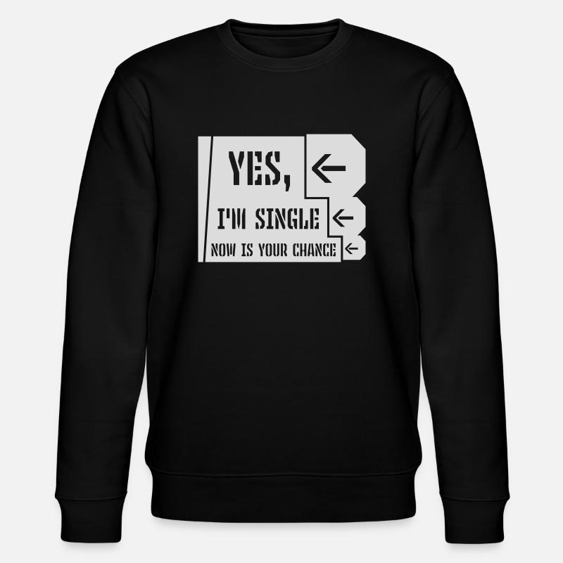 single now your chance - Stanley/Stella Unisex Bio-Sweatshirt CHANGER  - Schwarz