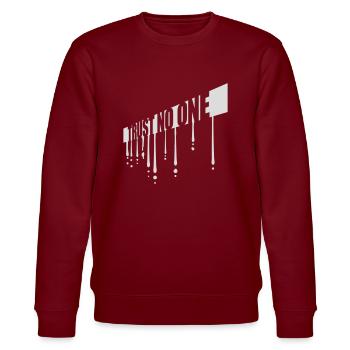 trust no one quote - Stanley/Stella CHANGER Unisex Organic Sweatshirt - burgundy - Front - Nik (191cm) & Marisol (170cm)