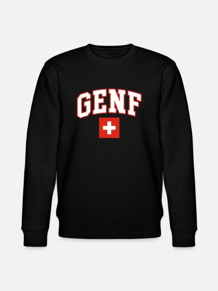 Genf schweiz flagge - Stanley/Stella Unisex Bio-Sweatshirt CHANGER  - Schwarz