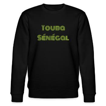 Touba Sénégal Souvenir Tuubaa Wolof Touba - Stanley/Stella Unisex Bio-Sweatshirt CHANGER  - Schwarz - Vorne - Nik (191cm) & Marisol (170cm)
