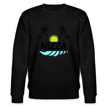 Nice - Stanley/Stella CHANGER Unisex Organic Sweatshirt - black - Front - Nik (191cm) & Marisol (170cm)
