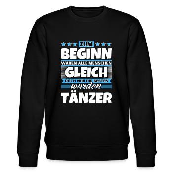 Zum Beginn gleich die besten wurden Tänzer - Stanley/Stella Unisex Bio-Sweatshirt CHANGER  - Schwarz - Vorne - Nik (191cm) & Marisol (170cm)
