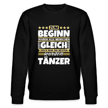 Zum Beginn gleich die besten wurden Tänzer - Stanley/Stella Unisex Bio-Sweatshirt CHANGER  - Schwarz - Vorne - Nik (191cm) & Marisol (170cm)