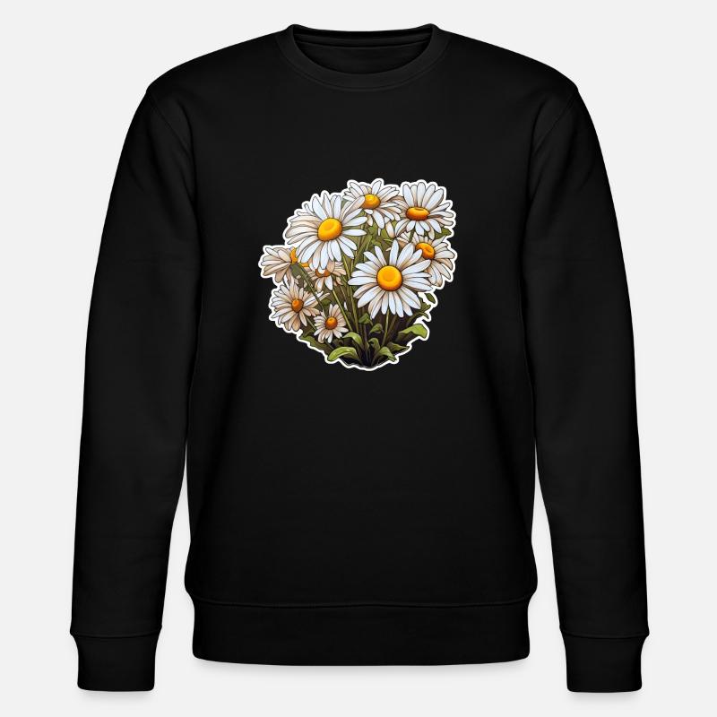 Gänseblümchen - Stanley/Stella Unisex Bio-Sweatshirt CHANGER  - Schwarz