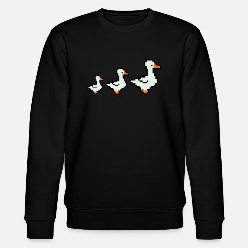 pixel enten - Stanley/Stella Unisex Bio-Sweatshirt CHANGER  - Schwarz