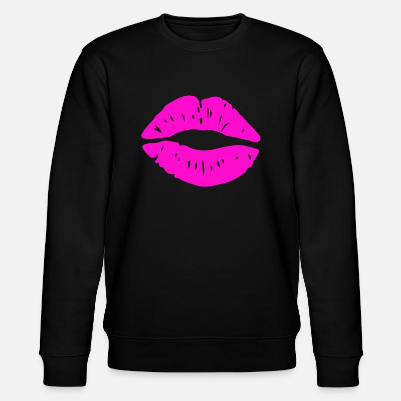 lippen kuss - Stanley/Stella Unisex Bio-Sweatshirt CHANGER  - Schwarz