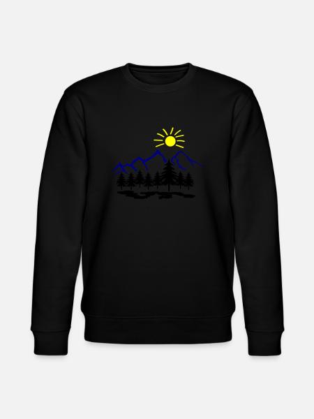 Nature Mountains - Stanley/Stella CHANGER Unisex Organic Sweatshirt - black