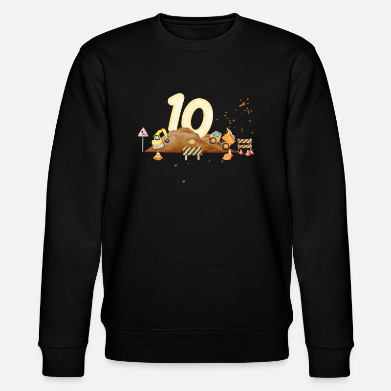 10th Anniversary Construction Site - Stanley/Stella CHANGER Unisex Organic Sweatshirt - black