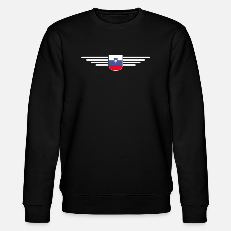 Stylisches Slowenien Design - Stanley/Stella Unisex Bio-Sweatshirt CHANGER - Schwarz
