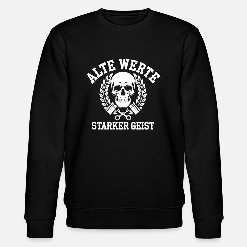 Alte Werte, Starker Geist - Stanley/Stella CHANGER Unisex Organic Sweatshirt - black