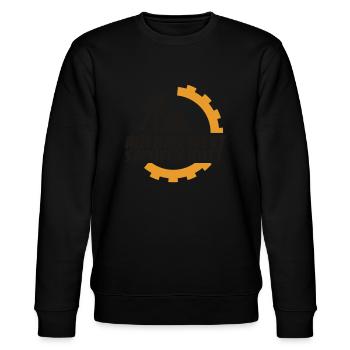 Aufbau West – Sachsen hilft. - Stanley/Stella Unisex Bio-Sweatshirt CHANGER  - Schwarz - Vorne - Nik (191cm) & Marisol (170cm)