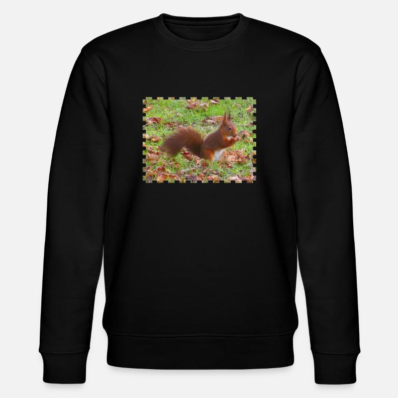 Ecureuil avec une noisette - Sweat bio CHANGER Stanley/Stella Unisexe - noir