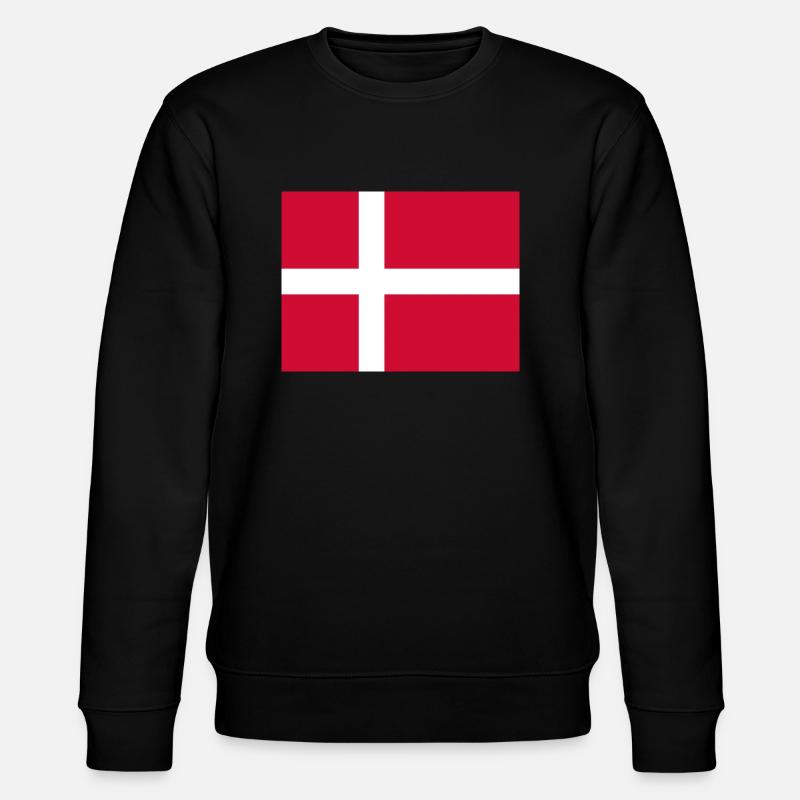 Dänemark Flagge - Stanley/Stella Unisex Bio-Sweatshirt CHANGER  - Schwarz
