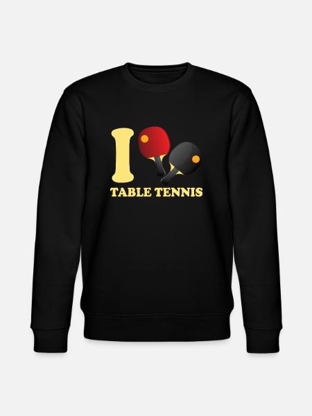 I LOVE TABLE TENNIS - Stanley/Stella CHANGER Unisex Organic Sweatshirt - black