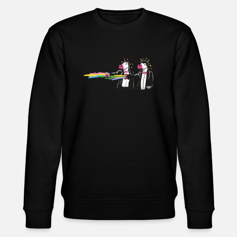 unicorns & rainbows - Stanley/Stella Unisex Bio-Sweatshirt CHANGER  - Schwarz