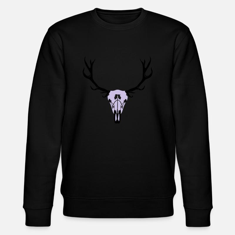 Deer skull and antlers - Sweat bio CHANGER Stanley/Stella Unisexe - noir