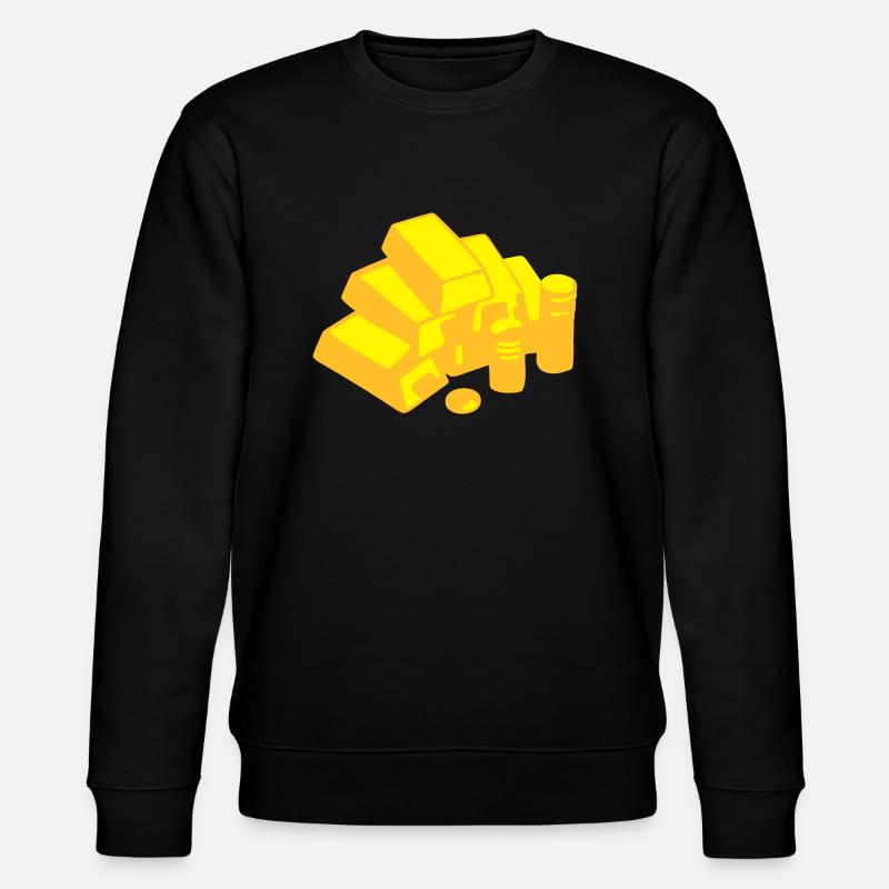 Gold, Geld - Stanley/Stella Unisex Bio-Sweatshirt CHANGER  - Schwarz