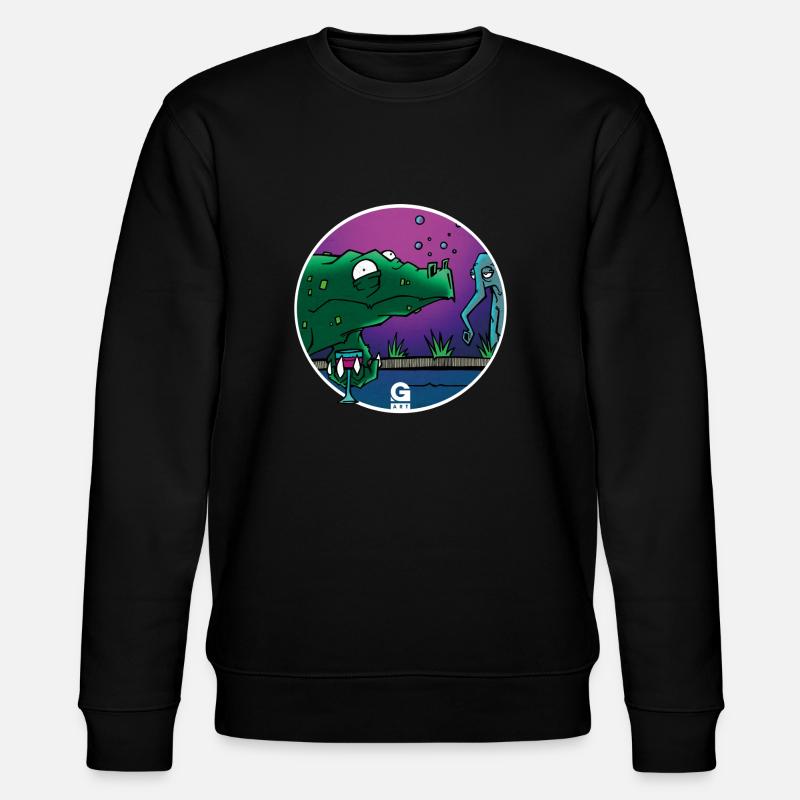 GIGGJOTT kuschelige Animationen - Stanley/Stella Unisex Bio-Sweatshirt CHANGER  - Schwarz