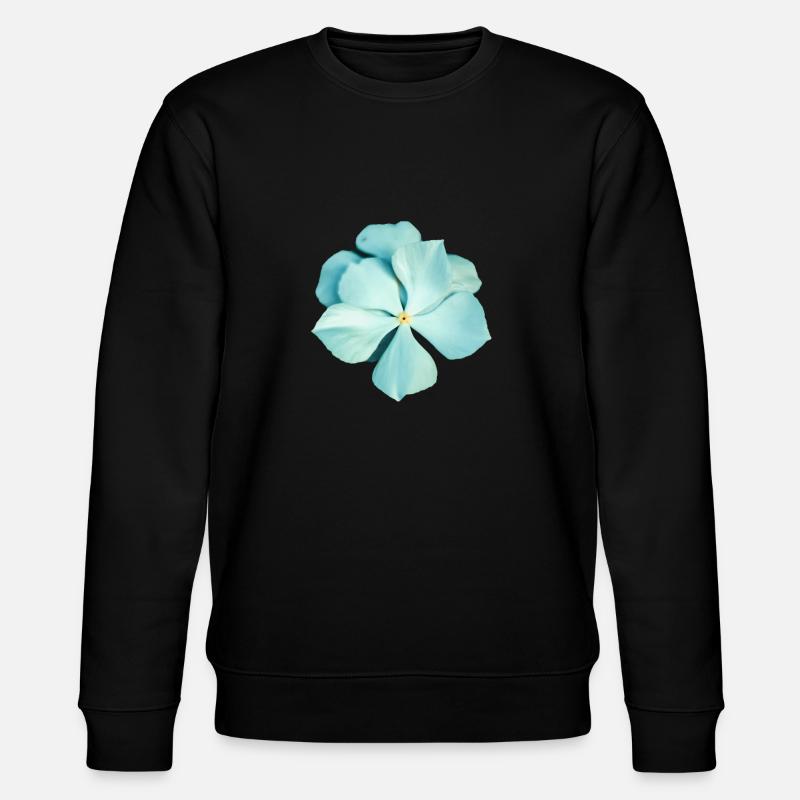 blaue Blume - Stanley/Stella Unisex Bio-Sweatshirt CHANGER  - Schwarz