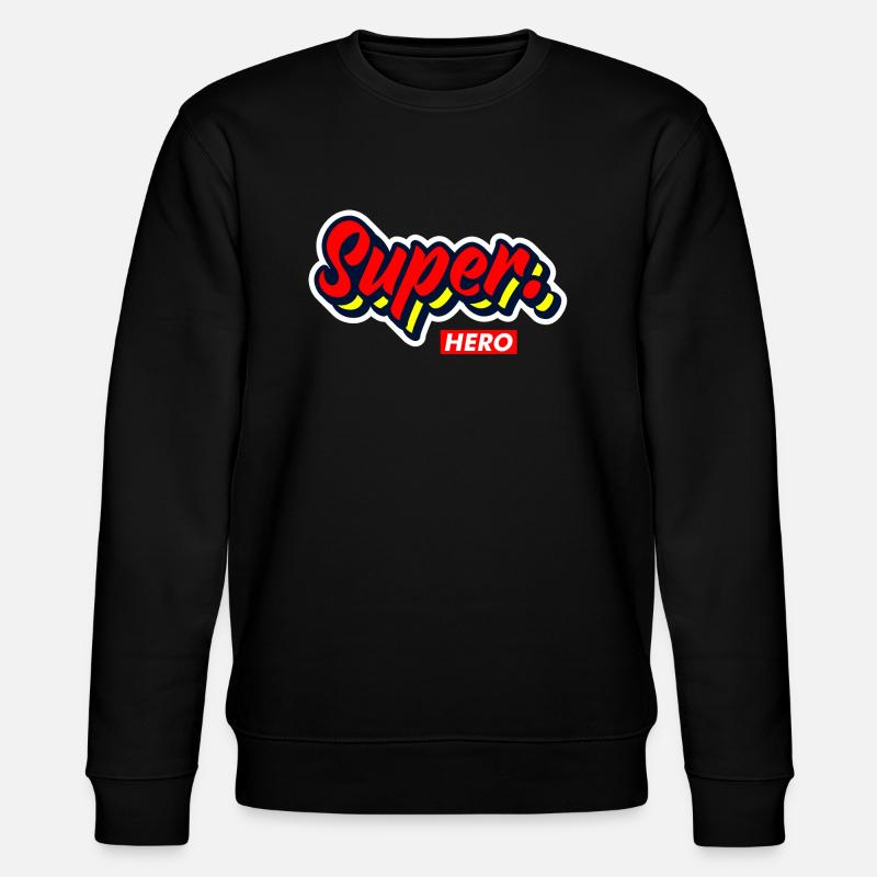Super Hero - Stanley/Stella Unisex Bio-Sweatshirt CHANGER  - Schwarz