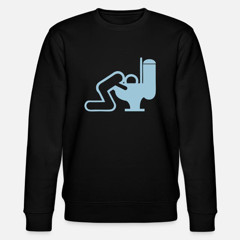 Erbrechen Mann Toilette Toilette wc - Stanley/Stella Unisex Bio-Sweatshirt CHANGER - Schwarz