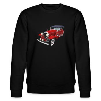 Oldtimer, Auto, Automobil - Stanley/Stella Unisex Bio-Sweatshirt CHANGER  - Schwarz - Vorne - Nik (191cm) & Marisol (170cm)