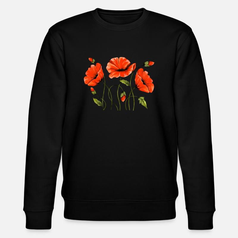 Blumen - Stanley/Stella Unisex Bio-Sweatshirt CHANGER  - Schwarz
