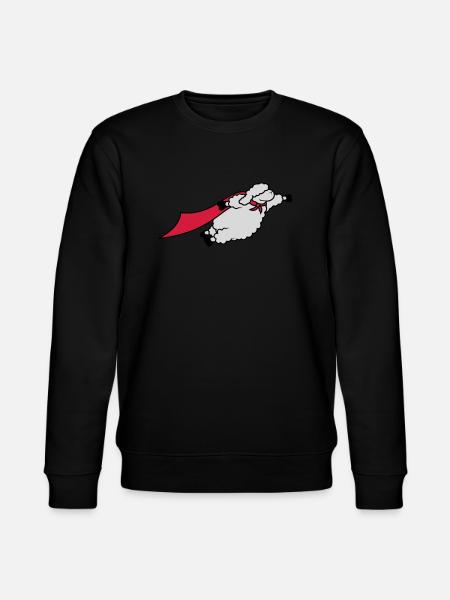 Funny superhero sheep - Stanley/Stella CHANGER Unisex Organic Sweatshirt - black