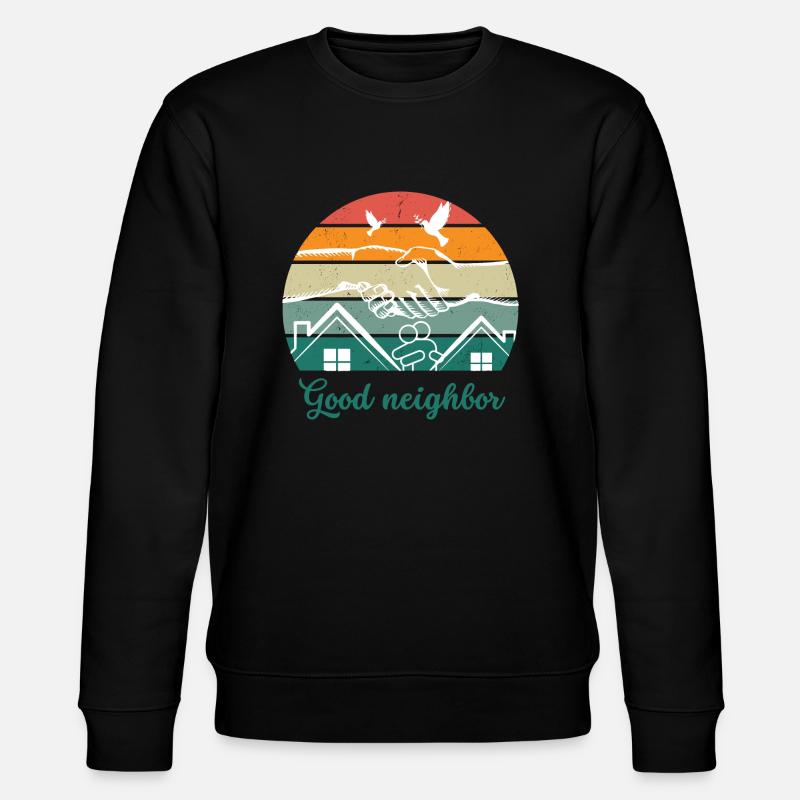 Guter Nachbar WW - Stanley/Stella Unisex Bio-Sweatshirt CHANGER  - Schwarz