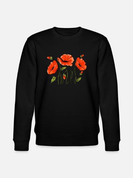 Blumen - Stanley/Stella Unisex Bio-Sweatshirt CHANGER  - Schwarz