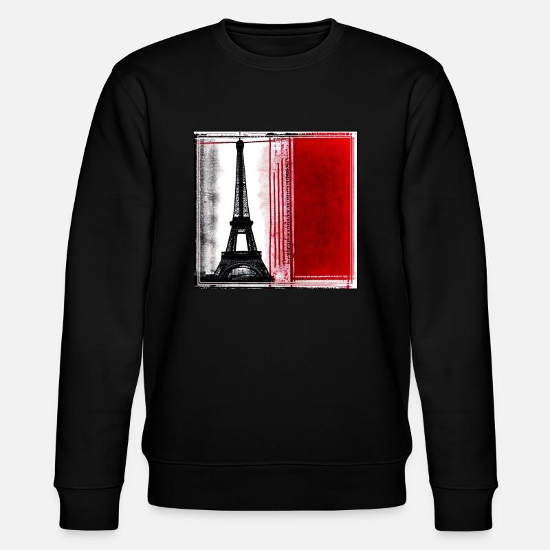 Paris Eiffelturm - Stanley/Stella Unisex Bio-Sweatshirt CHANGER  - Schwarz
