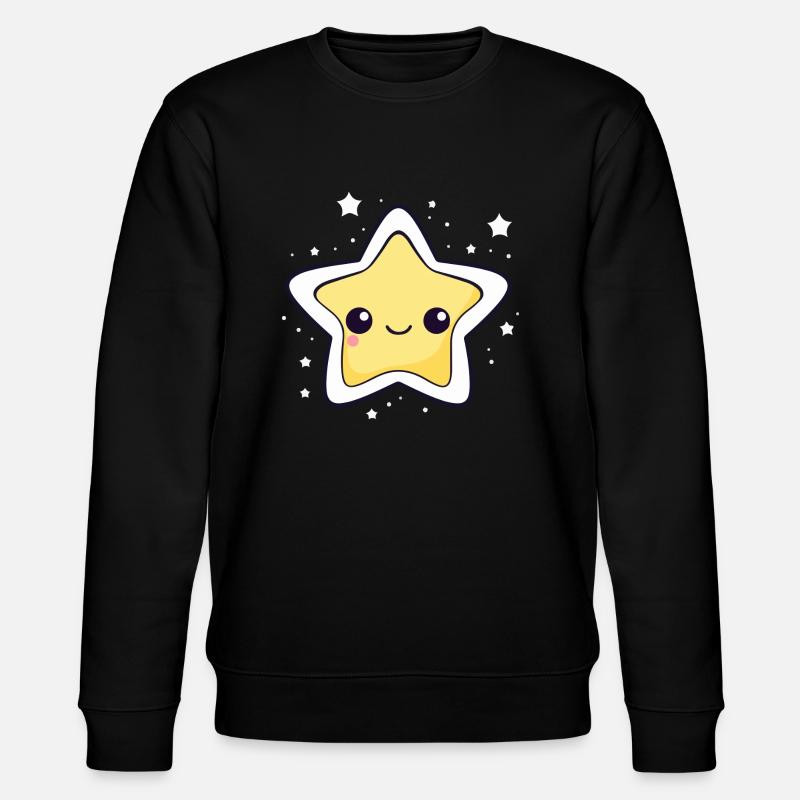 Der Stern Kawaii - Stanley/Stella Unisex Bio-Sweatshirt CHANGER  - Schwarz