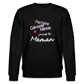 Maman parfaite idéale géniale cadeau - Sweat bio CHANGER Stanley/Stella Unisexe - noir - Devant - Nik (191cm) & Marisol (170cm)