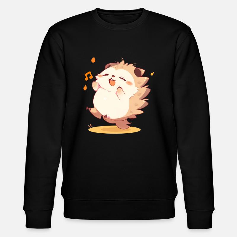 Cute hedgehog dancer - Stanley/Stella CHANGER Unisex Organic Sweatshirt - black