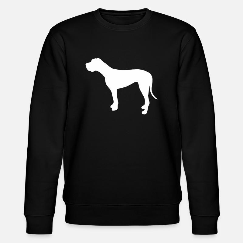 Deutsche Dogge Silhouette - Stanley/Stella Unisex Bio-Sweatshirt CHANGER  - Schwarz