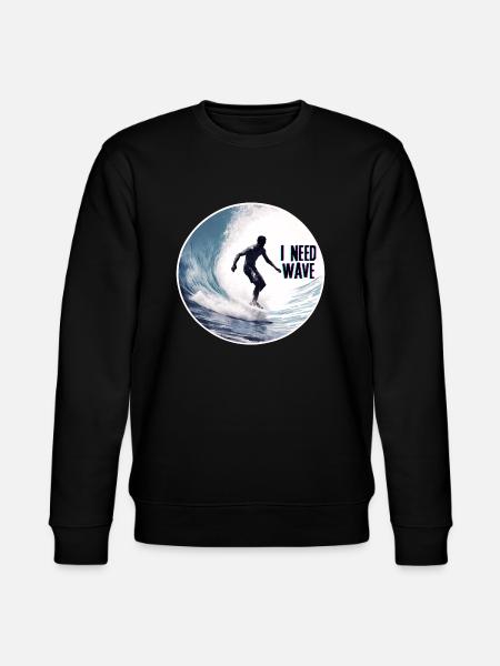 Surfer on the Wave Nature - Stanley/Stella CHANGER Unisex Organic Sweatshirt - black