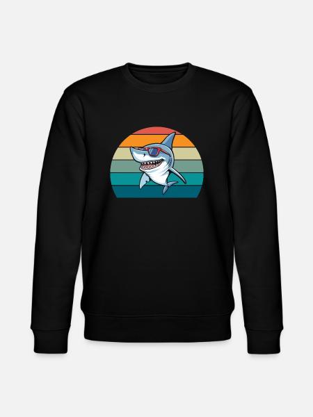 Shark Retro - Stanley/Stella CHANGER Unisex Organic Sweatshirt - black