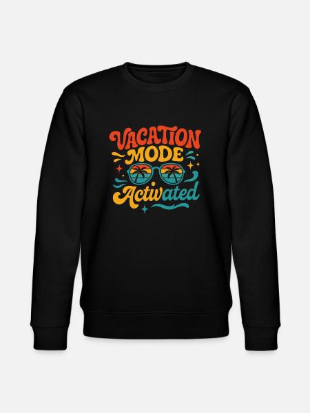 Vacation-Mode-Activated Summer Vibes Beach - Stanley/Stella CHANGER Unisex Organic Sweatshirt - black