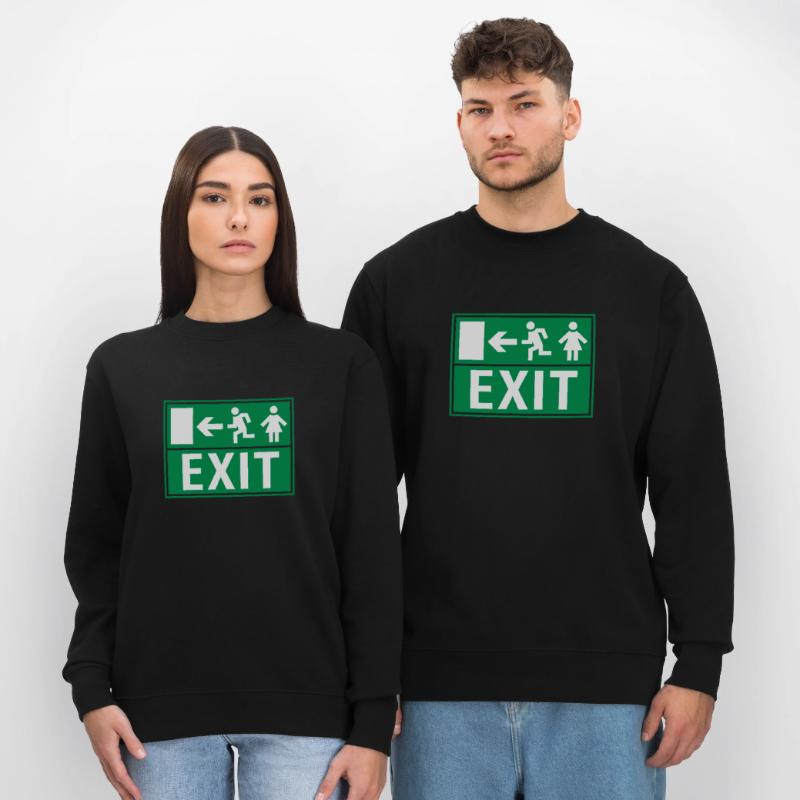 EXIT (FIRE EXIT) Sweat bio CHANGER Stanley/Stella Unisexe