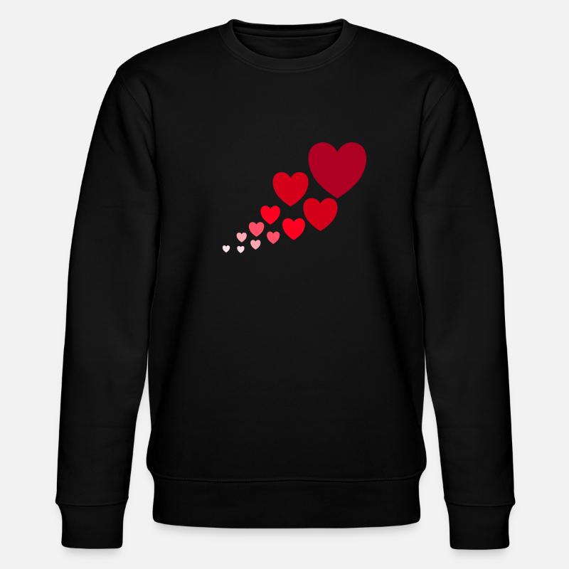 Herz Liebe Geschenk Rot - Stanley/Stella Unisex Bio-Sweatshirt CHANGER  - Schwarz