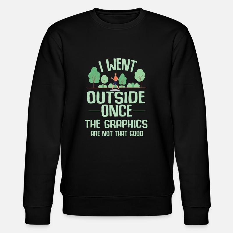Gamer Draußen Grafik Pause Auflösung Witz Geschenk - Stanley/Stella Unisex Bio-Sweatshirt CHANGER  - Schwarz