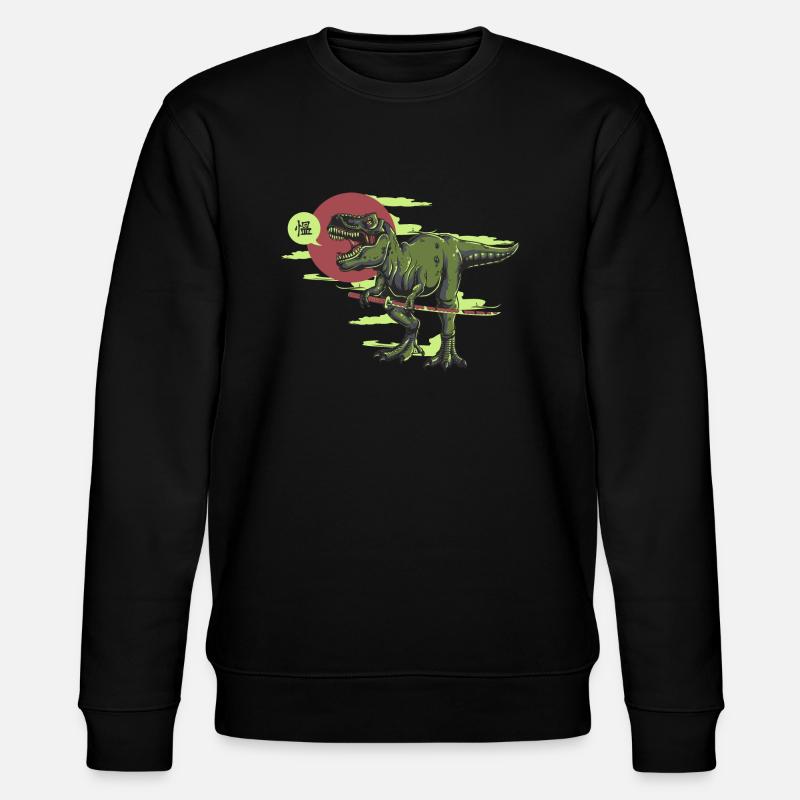 Samurai Rex Dinosaurier - Stanley/Stella Unisex Bio-Sweatshirt CHANGER  - Schwarz