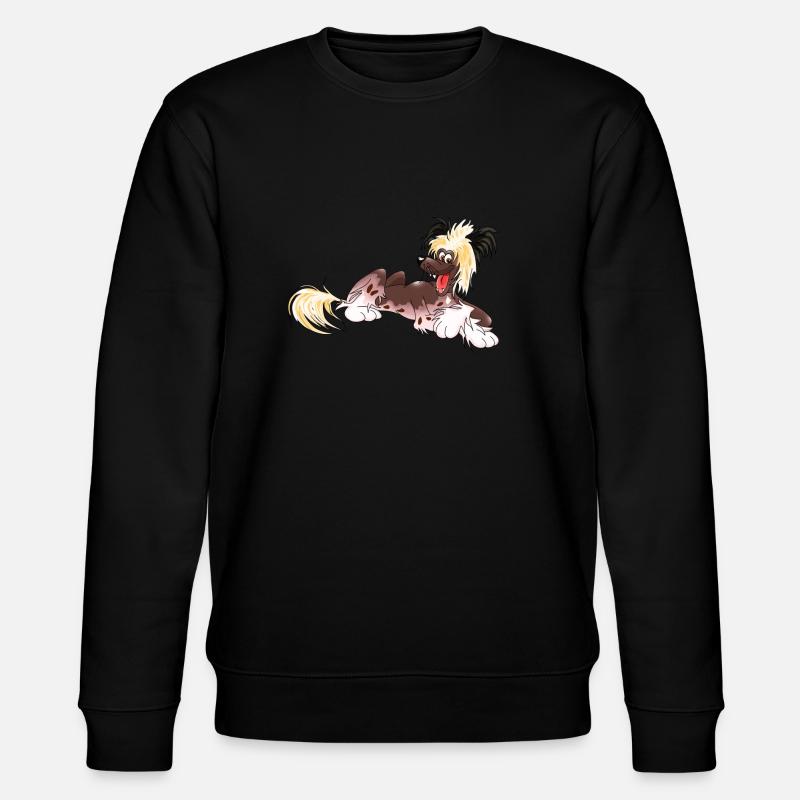 Chien chinois à crête heureux - Sweat bio CHANGER Stanley/Stella Unisexe - noir