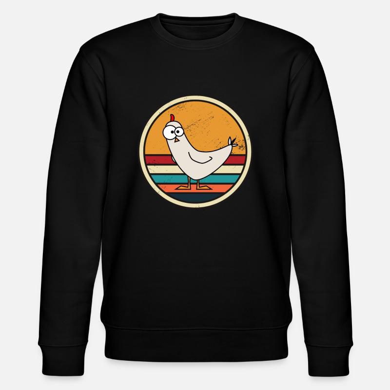 CRAZY CHICKEN - Stanley/Stella CHANGER Unisex Organic Sweatshirt - black