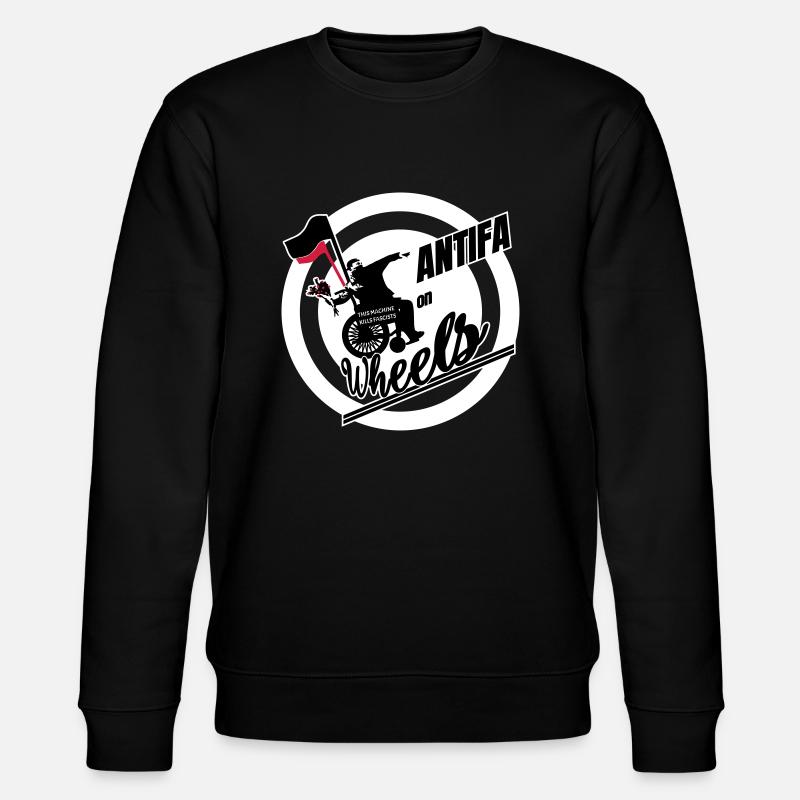 Antifa on Wheels - Stanley/Stella CHANGER Unisex Organic Sweatshirt - black