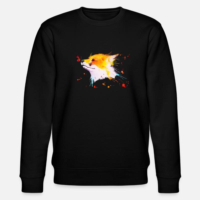 Rotfuchs - Stanley/Stella Unisex Bio-Sweatshirt CHANGER  - Schwarz