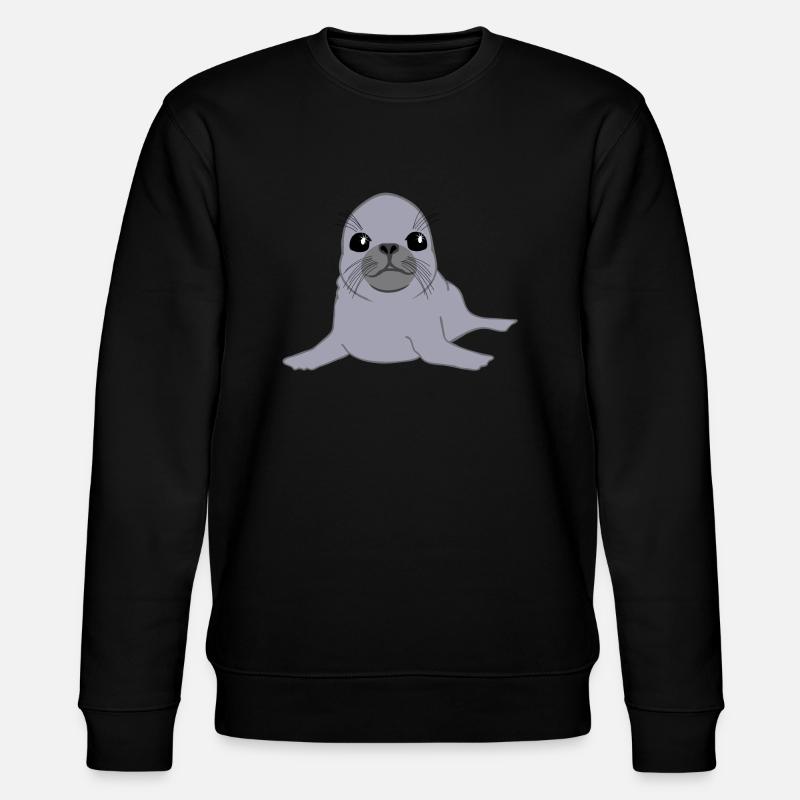 Seal - Seerobbe - Stanley/Stella Unisex Bio-Sweatshirt CHANGER  - Schwarz