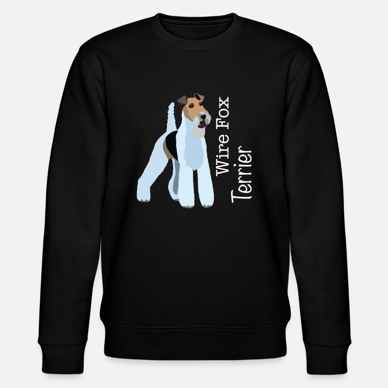 Wire Fox Terrier - Stanley/Stella CHANGER Unisex Organic Sweatshirt - black