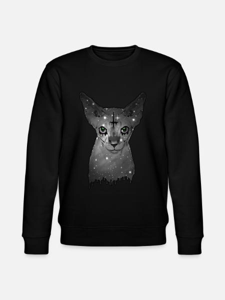Egyptian cat Sphynx Cat - Stanley/Stella CHANGER Unisex Organic Sweatshirt - black