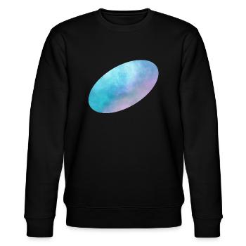 Space Ellipse schräg - Stanley/Stella Unisex Bio-Sweatshirt CHANGER  - Schwarz - Vorne - Nik (191cm) & Marisol (170cm)